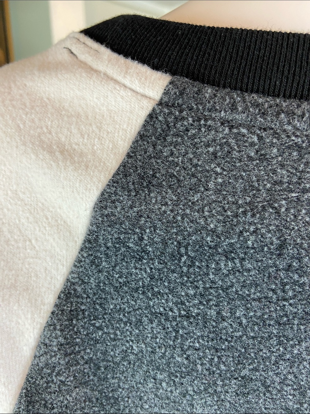 3/$12 PINK Victoria's Secret Flannel Sweatshirt Black Gray Medium Long Sleeve - Picture 6 of 14